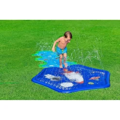 TAPPETINO GONFIABILE CON FONTANA SPRUZZI BASE SPAZIALE 335X150CM ADVENTURE 52571