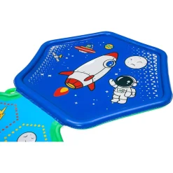 TAPPETINO GONFIABILE CON FONTANA SPRUZZI BASE SPAZIALE 335X150CM ADVENTURE 52571