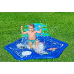 TAPPETINO GONFIABILE CON FONTANA SPRUZZI BASE SPAZIALE 335X150CM ADVENTURE 52571