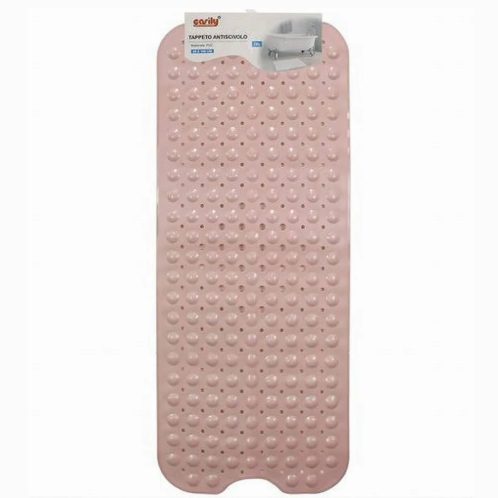 TAPPETINO PER VASCA ANTISCIVOLO 100 X 40 CM TAPPETO DOCCIA IN PVC 79739 ROSA