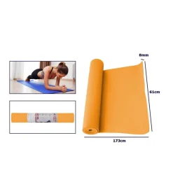 TAPPETINO YOGA IN PVC 61X173X0.8 CM TAPPETO AEROBICA FITNESS PILATES PALESTRA
