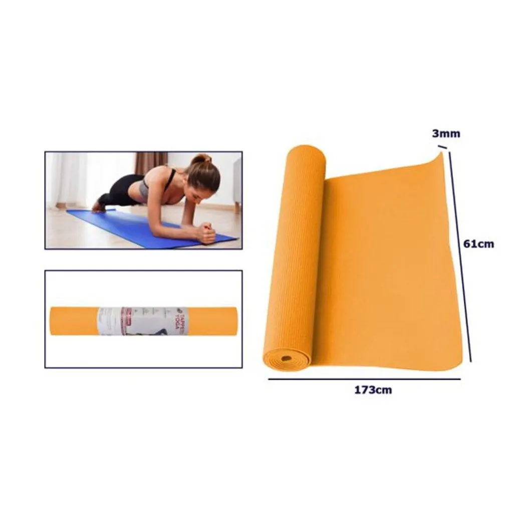 TAPPETINO YOGA IN PVC 61X173X0.3 CM TAPPETO AEROBICA FITNESS PILATES PALESTRA