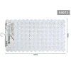 TAPPETO ANTISCIVOLO CERCHI BIANCO VASCA DOCCIA RETTANGOLARE BAGNO 38X68CM 54071