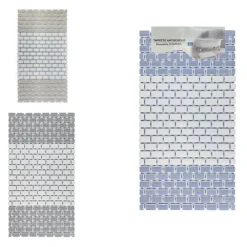 TAPPETO ANTISCIVOLO DA VASCA BAGNO DOCCIA 39,5X73,5CM EFFETTO MATTONCINI BICOLORE 10800