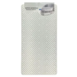 TAPPETO ANTISCIVOLO EFFETTO INTRECCIATO BIANCO PER VASCA DA BAGNO DOCCIA 35X69.5CM 10794