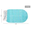 TAPPETO ANTISCIVOLO OVALE DIAMANTE BLU LAGO PER VASCA BAGNO DOCCIA 36X66CM 87863