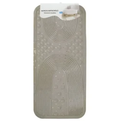 TAPPETO ANTISCIVOLO PER VASCA DA BAGNO DOCCIA TORTORA 42X90CM RETTANGOLARE 87554
