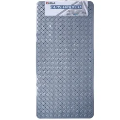 TAPPETO ANTISCIVOLO RETTANGOLO INTRECCIATO GRIGIO PER BAGNO DOCCIA 38X77CM 87888