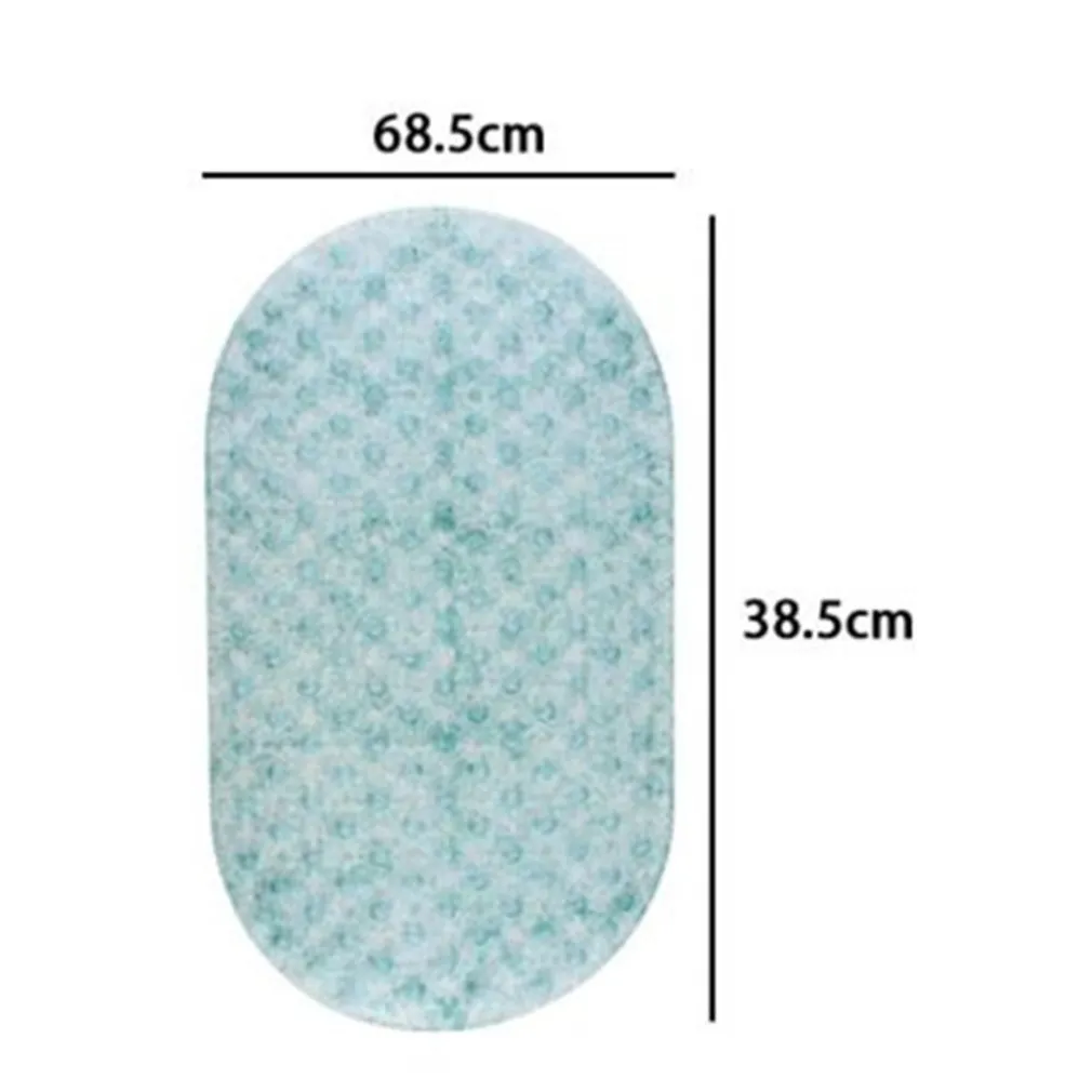 TAPPETO ANTISCIVOLO TAPPETINO PER VASCA BAGNO DOCCIA 38.5X68.5CM OVALE COLORATO 87559