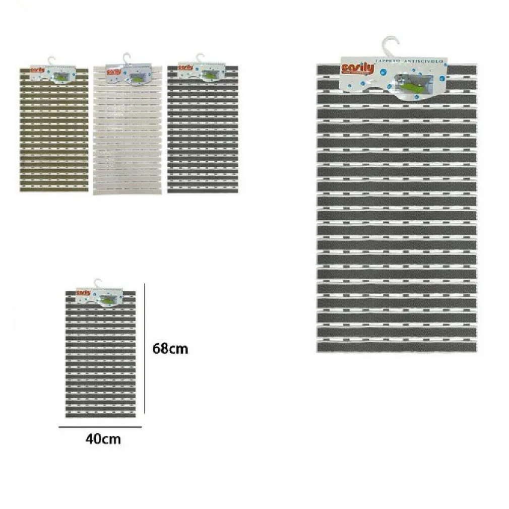 TAPPETO ANTISCIVOLO TAPPETINO PER VASCA BAGNO DOCCIA 68 X 40CM 59311 VARI COLORI