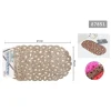 TAPPETO ANTISCIVOLO VASCA BAGNO DOCCIA OVALE BUCHI TRIANGOLARI CACHI 67X37CM 87851