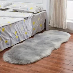 TAPPETO CUTE RETTANGOLARE PELLICCIA FLUFFY COLORI LIVING CAMERA LETTO 60X180 CM