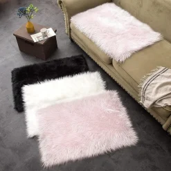 TAPPETO FINTA PELLICCIA SINTETICA PER ANIMALI SOGGIORNO CAMERA LAVABILE 40X60CM