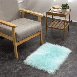 TAPPETO FINTA PELLICCIA SINTETICA PER ANIMALI SOGGIORNO CAMERA LAVABILE 60X90CM