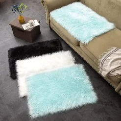 TAPPETO FINTA PELLICCIA SINTETICA PER ANIMALI SOGGIORNO CAMERA LAVABILE 60X90CM