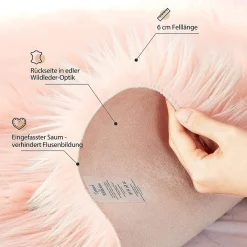 TAPPETO FINTA PELLICCIA SINTETICA PER ANIMALI SOGGIORNO CAMERA LAVABILE 60X90CM