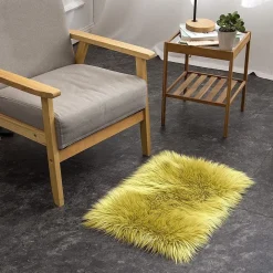 TAPPETO FINTA PELLICCIA SINTETICA PER ANIMALI SOGGIORNO CAMERA LAVABILE 60X90CM