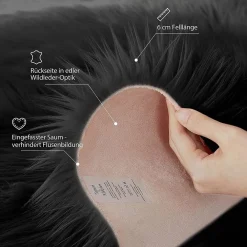 TAPPETO FINTA PELLICCIA SINTETICA PER ANIMALI SOGGIORNO CAMERA LAVABILE 60X90CM