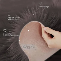 TAPPETO FINTA PELLICCIA SINTETICA PER ANIMALI SOGGIORNO CAMERA LAVABILE 60X90CM