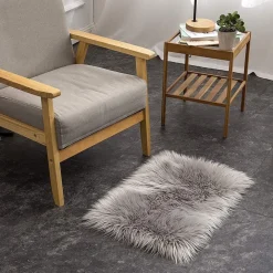 TAPPETO FINTA PELLICCIA SINTETICA PER ANIMALI SOGGIORNO CAMERA LAVABILE 50X80 CM