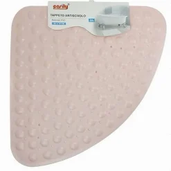 TAPPETO IN PVC ANTISCIVOLO TRIANGOLARE ROSA PER VASCA BAGNO DOCCIA 50X70CM 79733