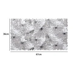 TAPPETO IN PVC CON STAMPA TROPICALE ANTISCIVOLO VASCA BAGNO DOCCIA 67X36CM 87073