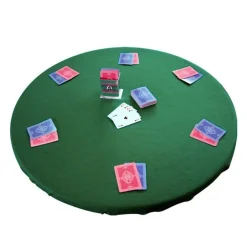 TAPPETO IN TESSUTO FELTRO VERDE DA TAVOLO PER GIOCO POKER CASINÒ DIAMETRO 180 CM