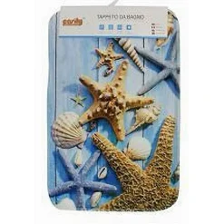 TAPPETO IN TESSUTO TAPPETINO ARREDO BAGNO ANTISCIVOLO STILE MARINO 50X80CM 79443