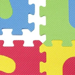 TAPPETO MORBIDO TAPPETINO PUZZLE CON LETTERE MORBIDO MATTONELLE 29.5X29.5CM