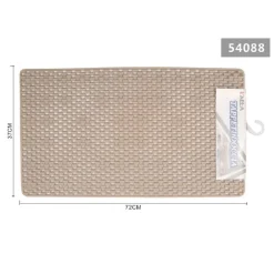 TAPPETO PER DOCCIA TAPPETINO VASCA DA BAGNO RETTANGOLARE 37 X 72 CM BEIGE 54088