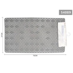 TAPPETO PER DOCCIA TAPPETINO VASCA DA BAGNO RETTANGOLARE 37 X 72 CM GRIGIO 54089