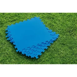 TAPPETO PIASTRELLE BASE SOTTO PISCINA COMPONIBILE PROTETTIVO DA 50X50 CM BLU 58220