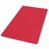 TAPPETO TAPPETINO ANTISCIVOLO BAGNO ARREDO 69 X 39 CM ROSSO CON QUADRATINI 69940