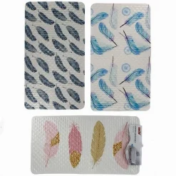 TAPPETO TAPPETINO ANTISCIVOLO PER BAGNO ARREDO FANTASIA CON PIUME 38X70CM 59500