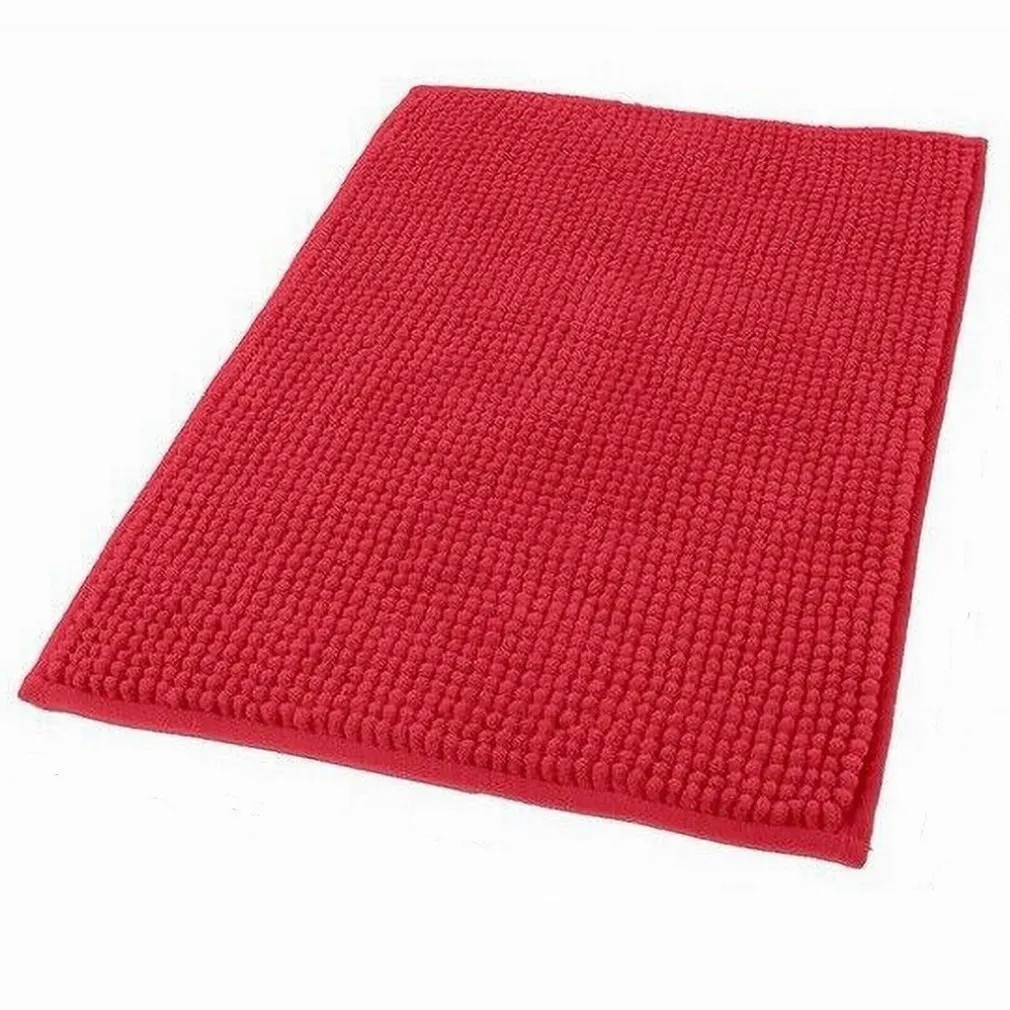 TAPPETO TAPPETINO ANTISCIVOLO PER BAGNO ARREDO 45 X 75 CM ROSSO IN TESSUTO 69908