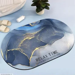 TAPPETO TAPPETINO ANTISCIVOLO DA BAGNO DOCCIA OVALE MORBIDO ASSORBENTE 38X58CM 87225