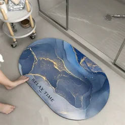 TAPPETO TAPPETINO ANTISCIVOLO DA BAGNO DOCCIA OVALE MORBIDO ASSORBENTE 38X58CM 87225