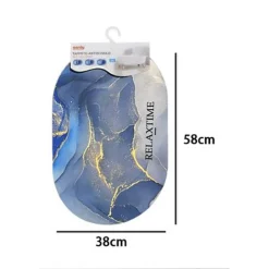 TAPPETO TAPPETINO ANTISCIVOLO DA BAGNO DOCCIA OVALE MORBIDO ASSORBENTE 38X58CM 87225