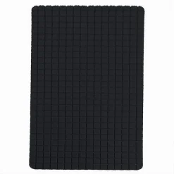 TAPPETO TAPPETINO ANTISCIVOLO PER BAGNO ARREDO 69X39CM NERO CON QUADRATINI 69775