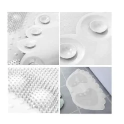 TAPPETO TAPPETINO ANTISCIVOLO IMPRONTE VASCA BAGNO DOCCIA 55X35CM BIANCO 87943