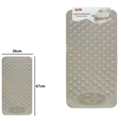TAPPETO TAPPETINO ANTISCIVOLO TORTORA PER VASCA DA BAGNO DOCCIA 67 X 36 CM 87557