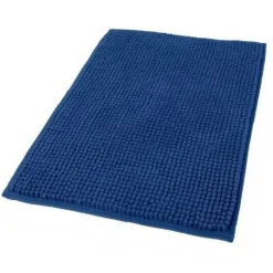 TAPPETO TAPPETINO ANTISCIVOLO PER BAGNO ARREDO 45 X 75 CM BLU IN TESSUTO 69866