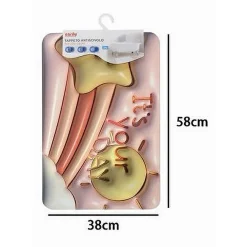 TAPPETO TAPPETINO ANTISCIVOLO BAGNO CARTOON EFFETTO 3D SOFT BAMBINI 38X58CM 87222