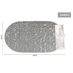 TAPPETO TAPPETINO DOCCIA VASCA ANTISCIVOLO PER BAGNO ARREDO GRIGIO 38X68CM 54043