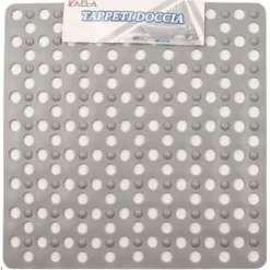 TAPPETO TAPPETINO DOCCIA ANTISCIVOLO QUADRATO 50X54CM VASCA BAGNO 54049 GRIGIO