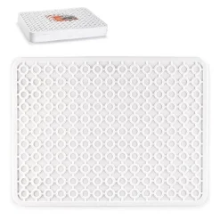 TAPPETO TAPPETINO PER LAVELLO IN PLASTICA RETTANGOLARE CUCINA BIANCO 1192001