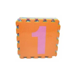 TAPPETO TAPPETINO PUZZLE 10 PEZZI NUMERI MORBIDO DIMENSIONE MATTONELLE 30X30CM