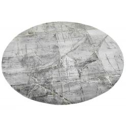 TAPPETO TONDO EFFETTO MARMO PELUCHE PELLICCIA ELEGANTE LIVING CAMERA LETTO 90X90