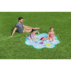 TAPPETTINO SPRUZZI ACQUA SIRENETTA SPLASH PAD 163X145CM PER BAMBINI ESTATE 9101E