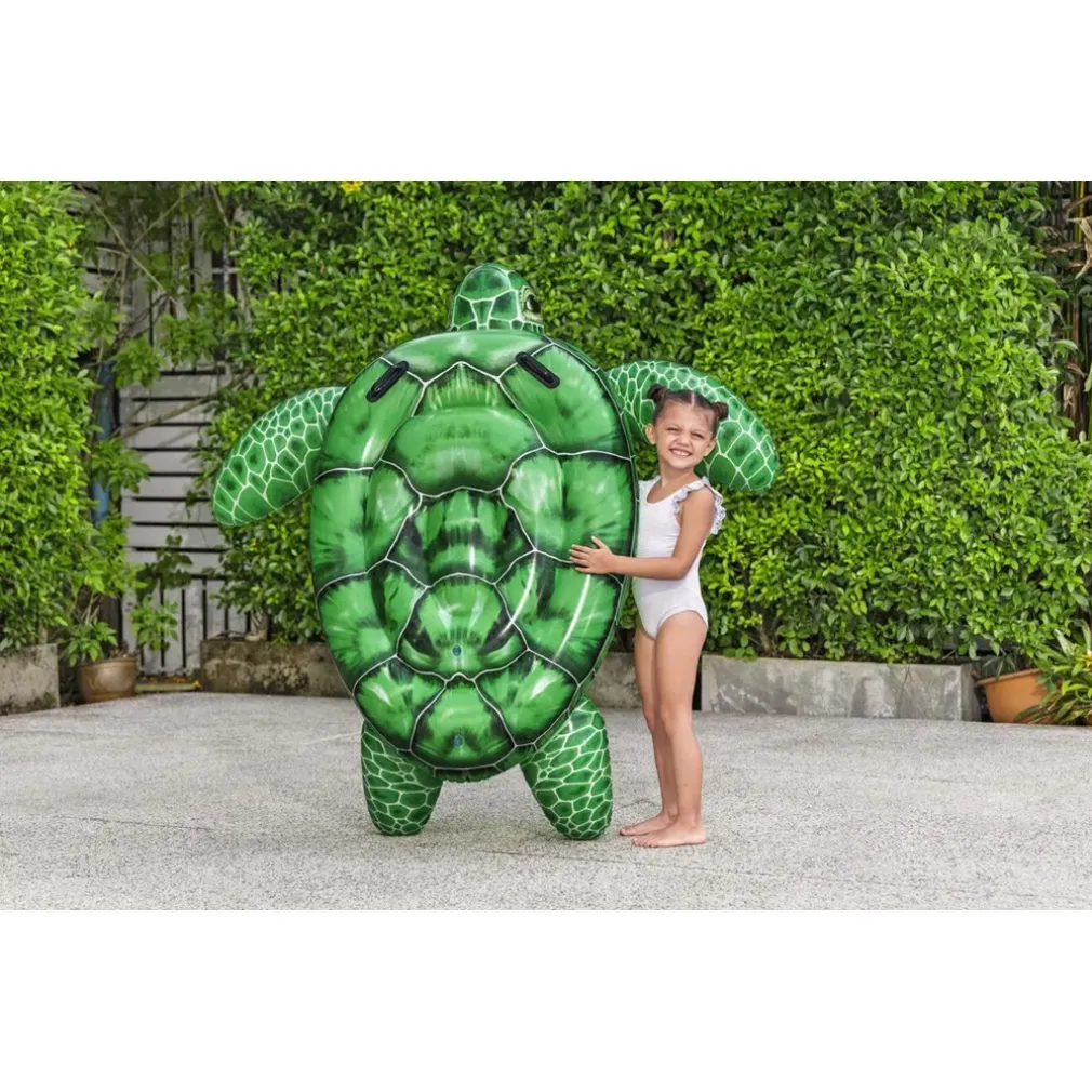 TARTARUGA GALLEGGIANTE DA PISCINA SPIAGGIA PVC GONFIABILE CAVALCABILE TIDAL TURTLE 41524